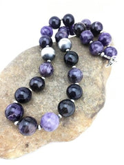 Navajo Purple Amethyst Necklace | Sterling Silver | Native American Handmade | 19" | 1281