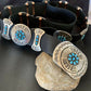 Men's Handmade Hopi Turquoise Concho Belt Buckle | Sterling Silver | 48" | 12292