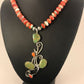 Navajo Green Turquoise & Spiny Oyster Pendant Necklace | Authentic Native American Sterling Silver | Multi-Stone | 8486