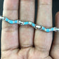 Women's Sterling Silver Turquoise Coral Inlay Link Bracelet | 6.75" | Authentic Native American Handmade | 2027