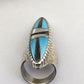 Native American Women's Navajo Opal Turquoise Inlay Ring | Sterling Silver | Sz 6 | 01601