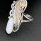 Navajo White Buffalo Turquoise Ring | Sterling Silver | Sz 7 | Authentic Native American Handmade | 12185