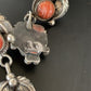 Native American Handmade Navajo Red Spiny Oyster Dangle Earrings | Sterling Silver | 2064