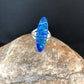 Native American Navajo Blue Opal Inlay Ring | Sterling Silver | Sz 4.5 | 8383