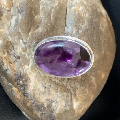 Southwestern Purple Amethyst Ring | Sterling Silver | Sz 9 | 12944