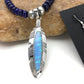 Native American Lapis Opal Pendant Necklace & Earring Set | Sterling Silver | 21" | Navajo Handmade