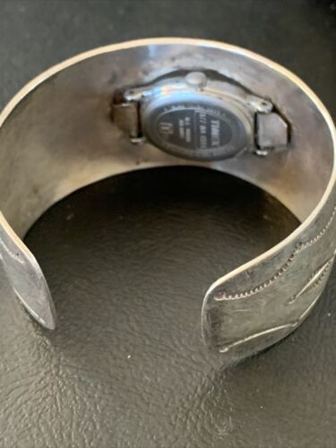 Authentic Navajo Sterling Silver Watch Tips Bracelet | Old Pawn Stamped | Native American Jewelry | 1458