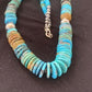 Navajo Graduated Blue Green Turquoise Necklace | Sterling Silver | Authentic Native American | 21" | 606