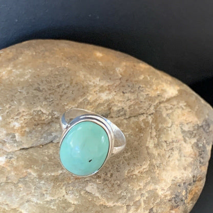 Navajo Kingman Blue Turquoise Ring | Sterling Silver | Sz 6 | Authentic Native American Handmade | 11425