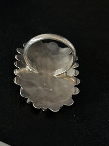 Navajo Blue Turquoise Cluster Ring | Authentic Native American Sterling Silver | Multi-Stone | Sz 8.5 | 14273 - Masha USA
