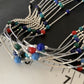 Native American Multi-Color Liquid Heishi Necklace | 10 Strand Sterling Tubes | 17" | 12623