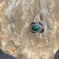 Southwestern Old Pawn Navajo Green Malachite Ring | Sterling Silver | Sz 7 | 10874