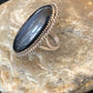 Native American Old Pawn Navajo Black Onyx Ring | Sterling Silver | Sz 7 | 11946