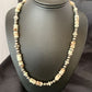 Men's Navajo Pearl Necklace with Wild Horse Turquoise Pendant | Sterling Silver | Single Strand | 10474