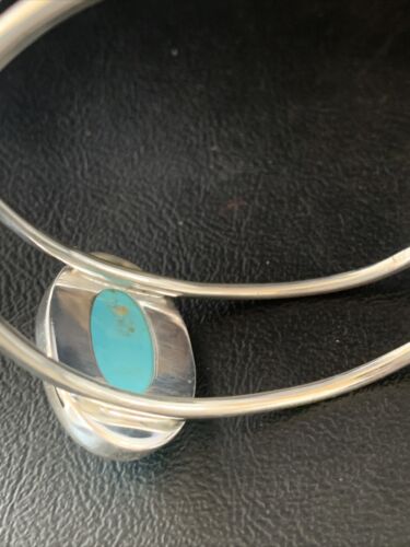 Southwestern  Women's  Blue Larimar Cuff Bracelet | Sterling Silver | Handmade | 14068