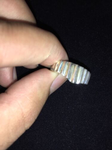 Native American Navajo Folded Sterling Silver Ring | Sz 7.5 | 10920