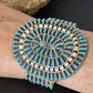 Navajo Blue Turquoise Cuff Bracelet | Sterling Silver | Authentic Native American Handmade | 14597