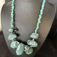 Navajo Blue Turquoise Nugget Necklace | Sterling Silver | Authentic Native American Handmade | 20" | 14419