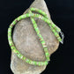 Navajo Green Gaspeite Heishi Necklace | Sterling Silver | 20" | Authentic Native American Handmade | 1734