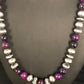 Navajo Men's Purple Sugilite Necklace | Sterling Silver | 22" | Authentic Native American Handmade | 8532