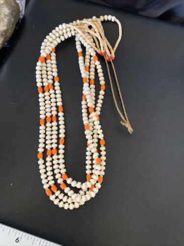 Native American Santo Domingo Shell Orange Spiny Oyster Bead Necklace | 30" | 11990