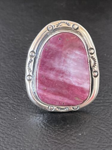 Navajo Turquoise Purple Spiny Oyster Ring | Sterling Silver | Sz 9 | Authentic Native American Handmade | 10296