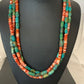 Navajo Green Turquoise Spiny Necklace Set | Sterling Silver | Authentic Native American Handmade | 2979
