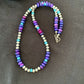 Navajo | Purple Sugilite | and Turquoise Bead Necklace | Sterling Silver | 20" | 1370
