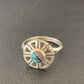 Native American Women's Navajo Blue Turquoise Sugilite Inlay Ring | Sz 6 | 11179