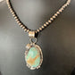Men's Navajo Blue Dry Creek Turquoise Pendant Necklace | Sterling Silver | 12972
