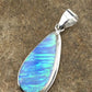 Native American Navajo Blue Opal Inlay Pendant | Sterling Silver | 1.75" | 1124