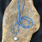 Navajo Opal Pendant with Lapis Beads | Sterling Silver Necklace | 17" | Authentic Native American Handmade | 10122