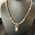 Navajo Wild Horse Turquoise Necklace Pendant | Sterling Silver | Authentic Native American Handmade | 11372