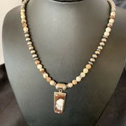 Navajo Wild Horse Turquoise Necklace Pendant | Sterling Silver | Authentic Native American Handmade | 11372
