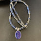 Native American Navajo Blue Lapis Pendant Necklace | Sterling Silver | Authentic Handmade | 12251