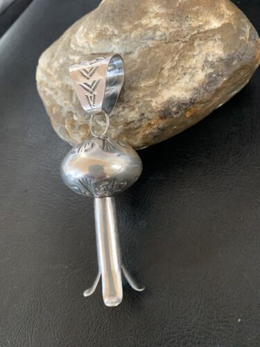 Navajo Naja Pendant | Sterling Silver | Native American Handmade | 3.25" | 13290 - Masha USA