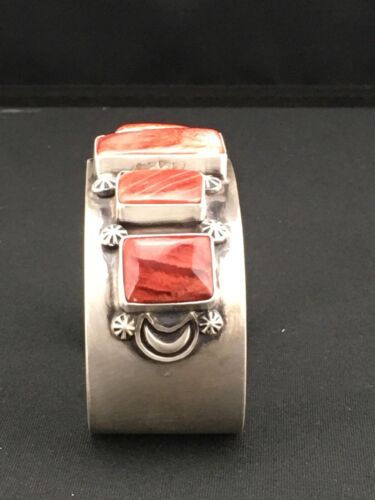Navajo Spiny Oyster Cuff Bracelet | Sterling Silver | Authentic Native American Handmade | 1314