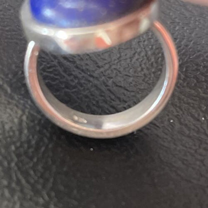 Southwestern Navajo Blue Lapis Lazuli Ring | Sterling Silver | Sz 4 | 10514