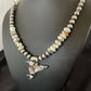 Navajo Hummingbird Inlay Necklace Pendant | Sterling Silver | Wild Horse Turquoise Inlay | 11345