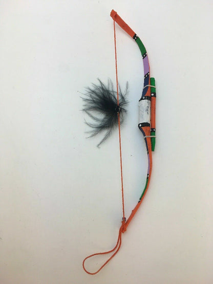 Navajo Handmade Car Charm Mirror Dangler | Bow Model | 6.5" | 8895 - Masha USA