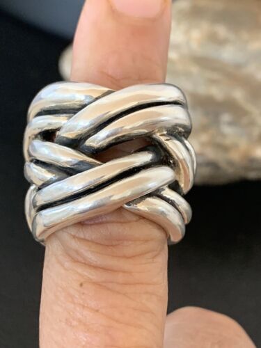 Navajo Men's Band Ring | Sterling Silver | Sz 7 | Authentic Native American Handmade | 14040