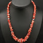 Navajo Red Spiny Oyster Necklace | Sterling Silver | Authentic Native American | 18" | 4767
