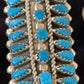Navajo Blue Turquoise Cluster Ring | Authentic Native American Sterling Silver | Multi-Stone | Sz 7 | 506