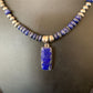 Native American Navajo Blue Lapis Pendant Necklace | Sterling Silver | 12248