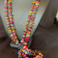 Native American Santo Domingo Mixed Color Shell Bead Necklace | 34" | 12002