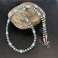 Navajo Pearls Dry Creek Turquoise Bead Necklace | Sterling Silver | 22" | 13164