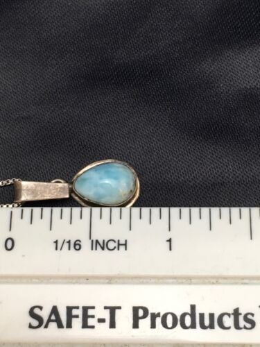 Navajo Turquoise Pendant | Sterling Silver | Authentic Native American Handmade | 20" | 8975 - Masha USA