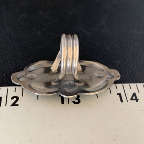 Navajo Orange Spiny Oyster Multi-Stone Ring | Authentic Native American Sterling Silver | Multi-Stone | Sz 8.5 | 13718