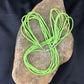 Native American Green Gaspeite Tube Heishi Necklace | 5 Strand | Sterling Silver | 19" | 10258