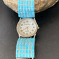 Men's Zuni Sterling Silver Watch with Blue Turquoise Inlay Tips | Authentic Native American Jewelry | 2119